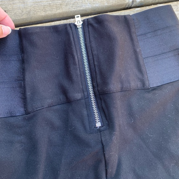 bebe Women's High Rise Black Stretch Leggings Rear Zippered size M - Picture 8 of 12